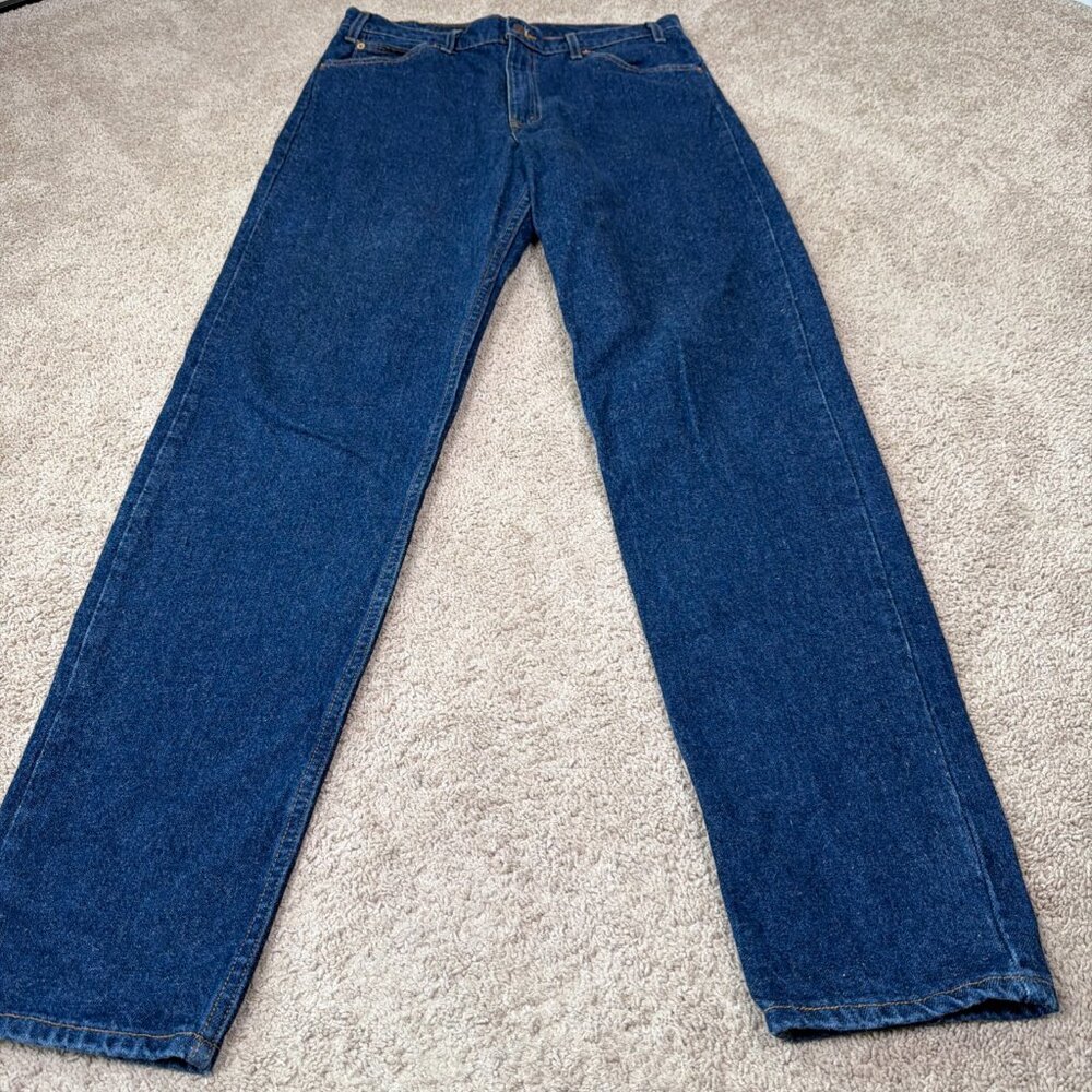 Levis 550 Jeans Mens 36x36 Blue Relax Fit Taper Vintage 90s Batwing Orange Tab